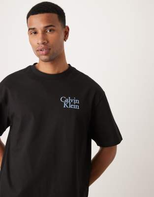 Calvin Klein Jeans chest logo t-shirt in black - view 1