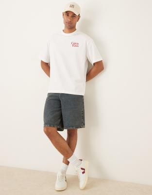 Calvin Klein Jeans Est.1978 Chest Logo T-shirt In White