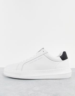 Calvin Klein Jeans chunky cupsole trainers in white