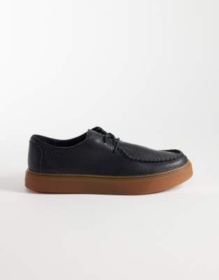  Jeans chunky hybrid leather apron lace up shoes 