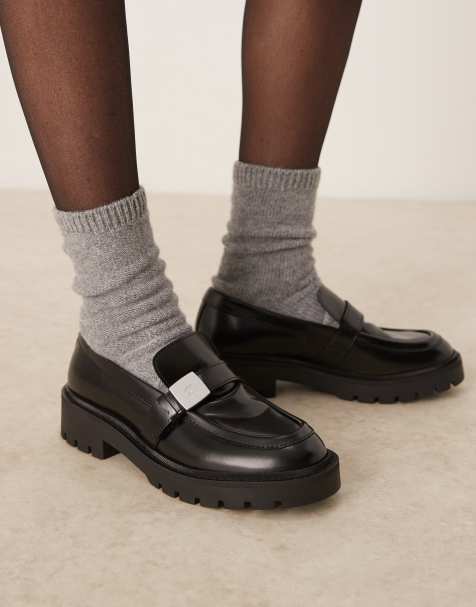 Calvin Klein Jeans chunky loafers in black - view 1