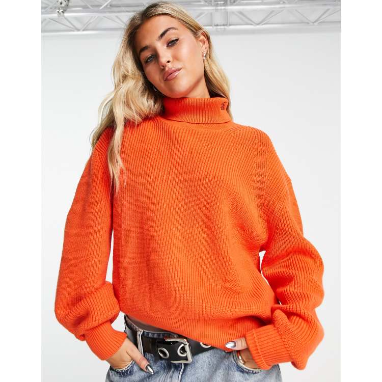 Calvin klein orange jumper hotsell