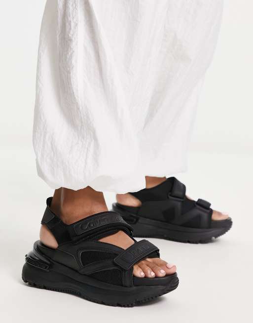 Black calvin on sale klein sandals