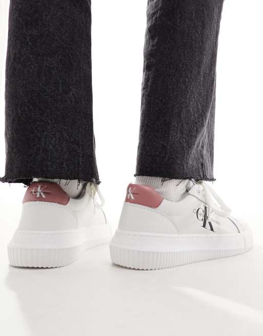 Calvin Klein Jeans - Chunky sneakers med monogram i multifarvet læder, 3 af 5