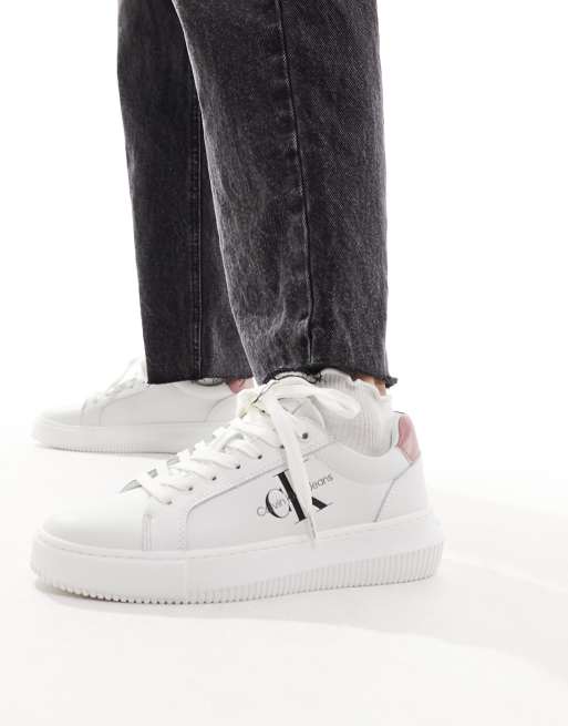 Calvin Klein Jeans - Chunky sneakers med monogram i multifarvet læder, 5 af 5
