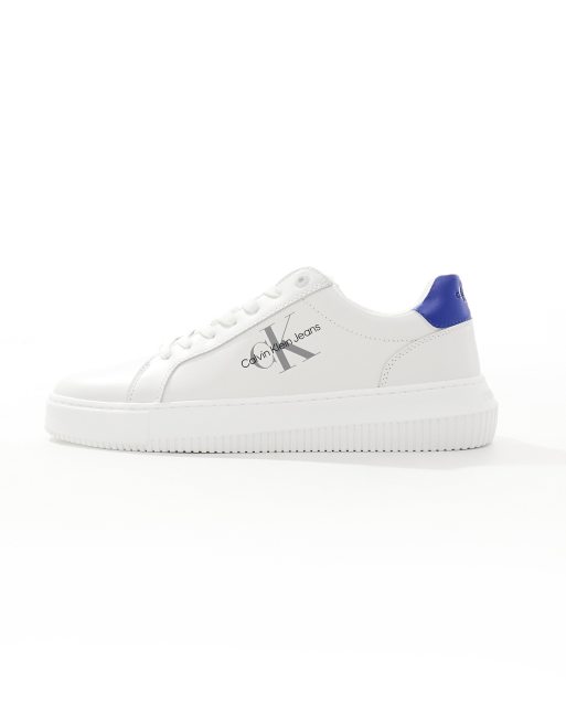 Calvin Klein Jeans - Chunky sneakers med sål i hvid og blå, 2 af 5