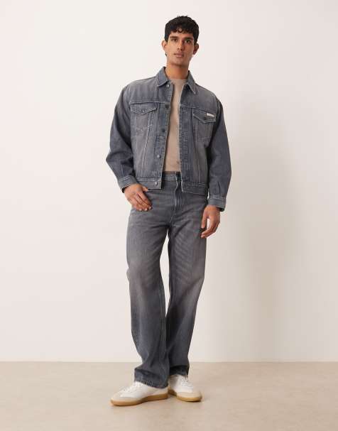 Calvin Klein Jeans – Ciemnoniebieskie jeansy z prostymi nogawkami w stylu lat 90. - view 1