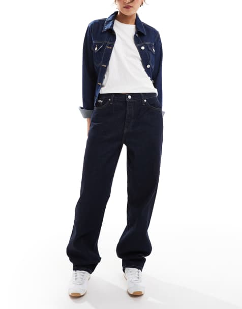 Calvin Klein Jeans – Ciemnoniebieskie luźne jeansy w stylu lat 90. - view 1