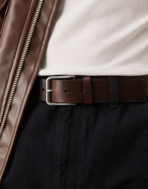 Calvin Klein Jeans- Cintura marrone con fibbia da 35 mm - view 1