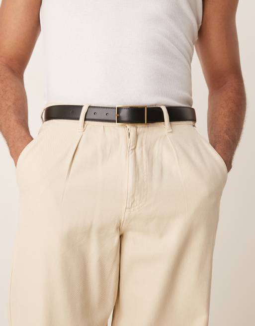 Calvin Klein Jeans- Cintura nera con fibbia da 30 mm 