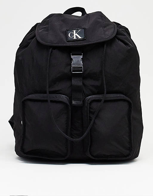 Calvin Klein Jeans city nylon backpack in black | ASOS