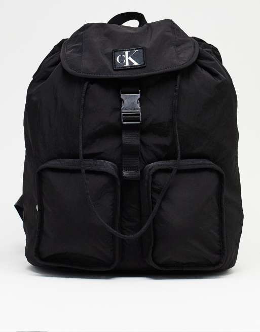 Calvin klein nylon logo hot sale backpack