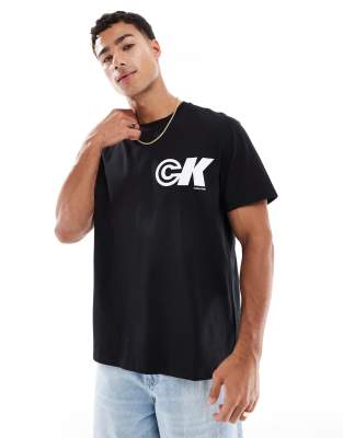 Calvin Klein Jeans Est.1978 Ck Back Print T-shirt In Black