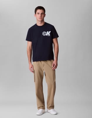 Calvin Klein Jeans Est.1978 Ck Back Print T-shirt In Blue