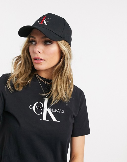 Calvin Klein Jeans CK1 Logo Cap in black