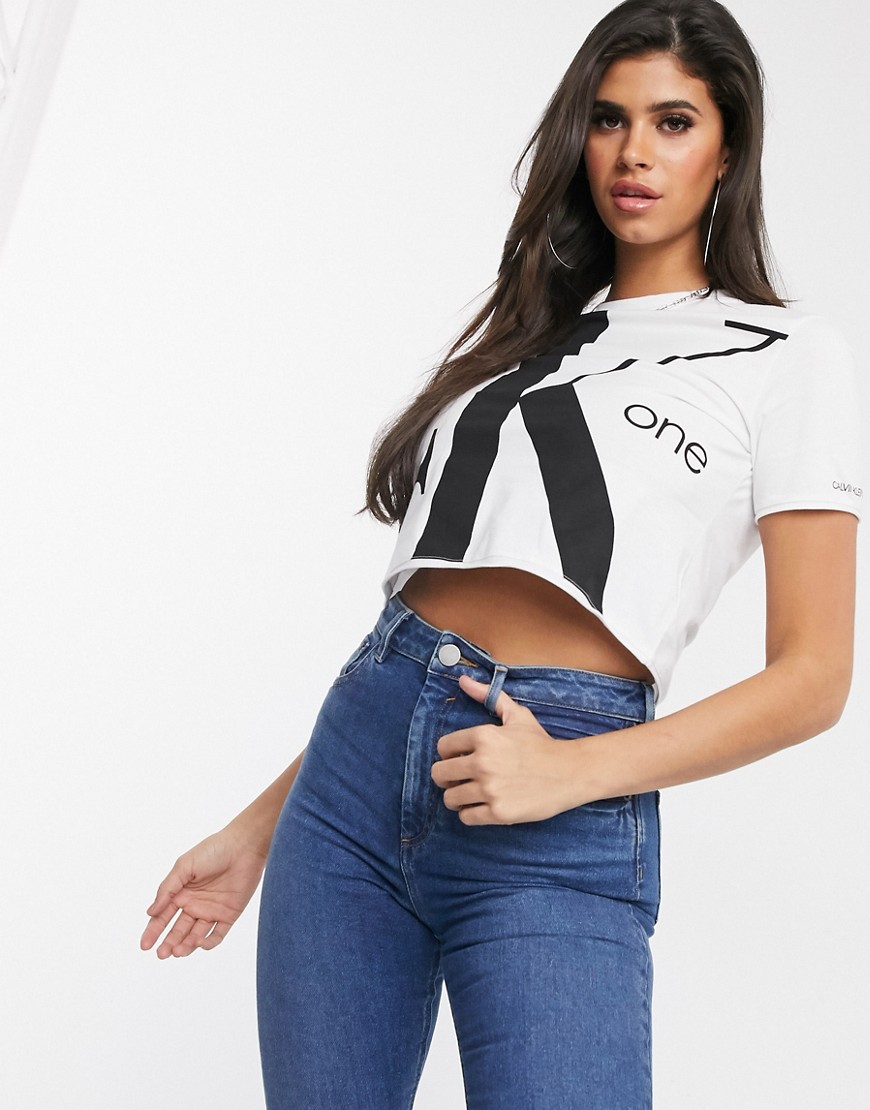 Calvin Klein Jeans - CK1 - T-shirt con logo grande-Bianco