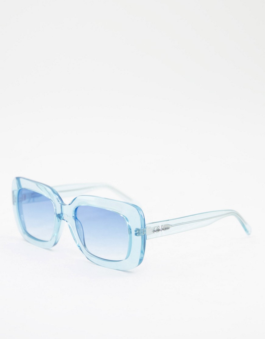 Calvin Klein Jeans Est.1978 Ckj18502s Square Lens Sunglasses-blues