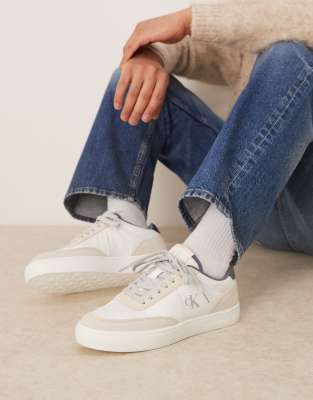 classic cupsole sneakers in beige and white-Neutral