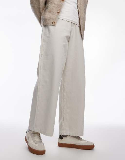 Calvin Klein Jeans classic cupsole trainers in off white