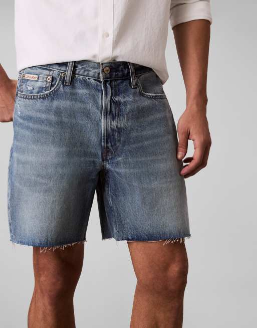 Calvin Klein Jeans classic denim shorts in mid wash blue, 2 of 4