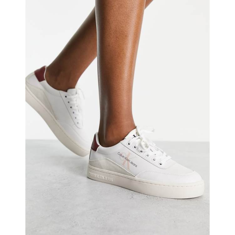 Calvin klein hotsell leather sneakers