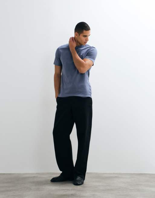 Calvin Klein Jeans classic monogram t-shirt in blue, 3 of 5