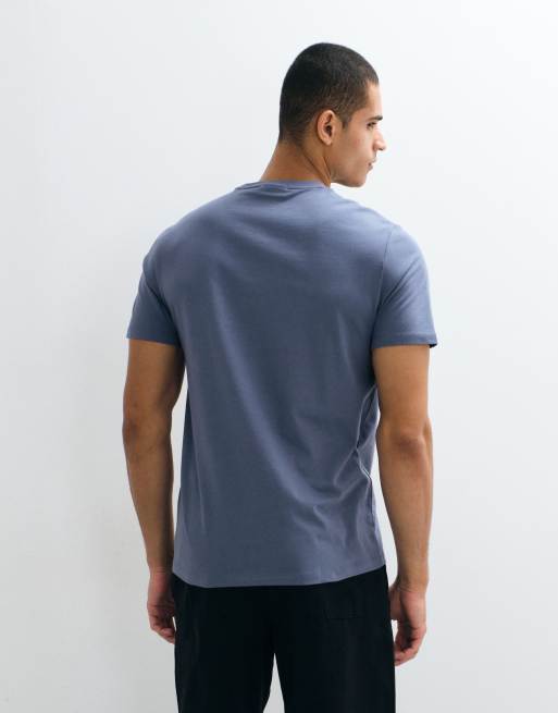 Calvin Klein Jeans classic monogram t-shirt in blue, 4 of 5