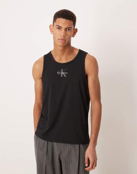 Calvin Klein Jeans classic monologo vest in black