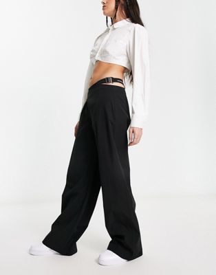 Calvin Klein Jeans co-ord cutout utility pants in black