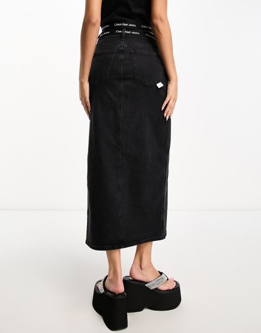 Calvin Klein co-ord | black Jeans in ASOS skirt maxi