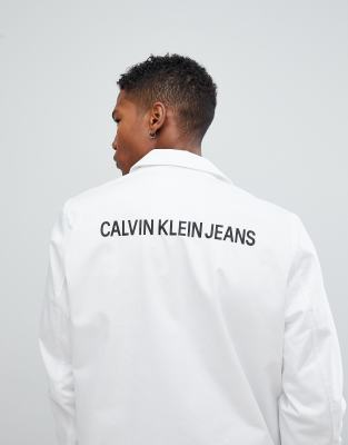 calvin klein jeans white jacket