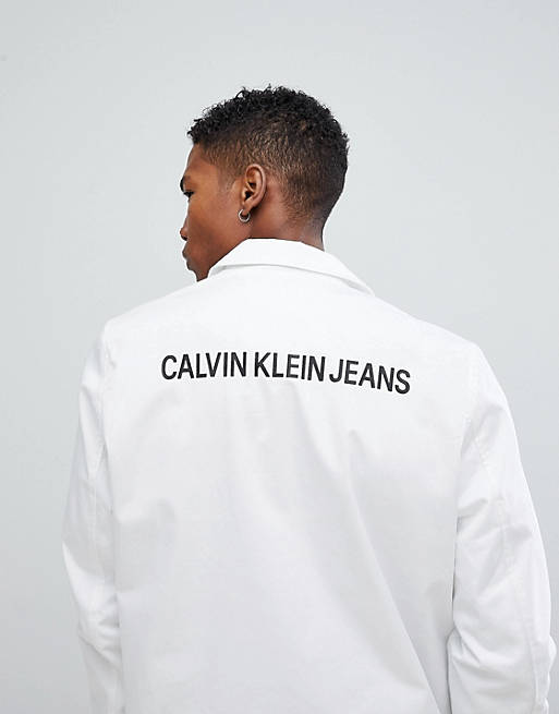 Calvin Klein Jeans coach jacket with chest logo | ASOS