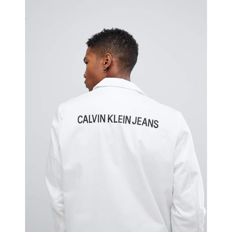 Calvin Klein Jeans coach jacket with chest logo ASOS