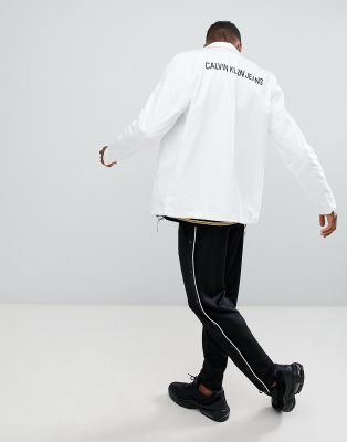 calvin klein institutional logo coach jacket