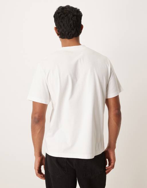 Calvin Klein Jeans collegiate chest graphic t-shirt in white, 3 of 5