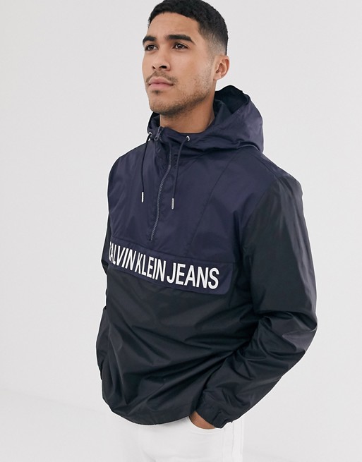 Calvin Klein Jeans colourblock nylon popover jacket
