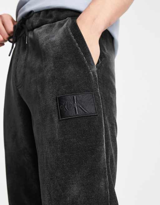 Calvin Klein Jeans corduroy trackies in black, 4 of 4