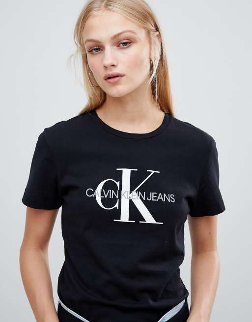 Buy Calvin Klein Jeans White Core Monogram Regular T-Shirt from