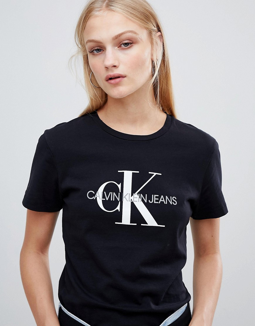 Calvin Klein Jeans - Core - T-shirt met monogramlogo-Zwart