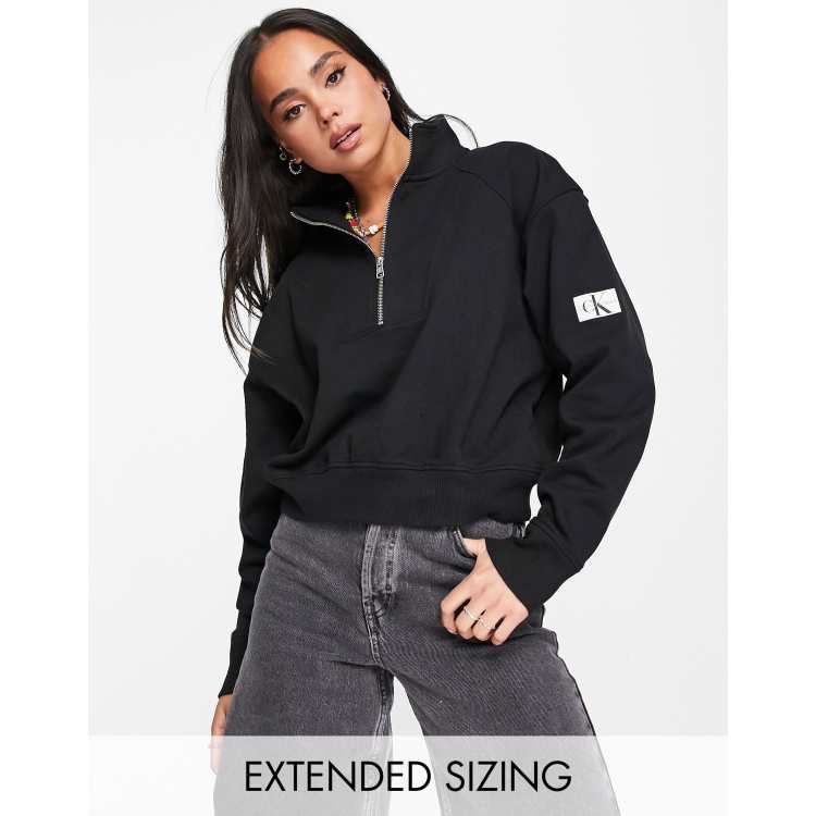 Calvin klein half zip hot sale hoodie