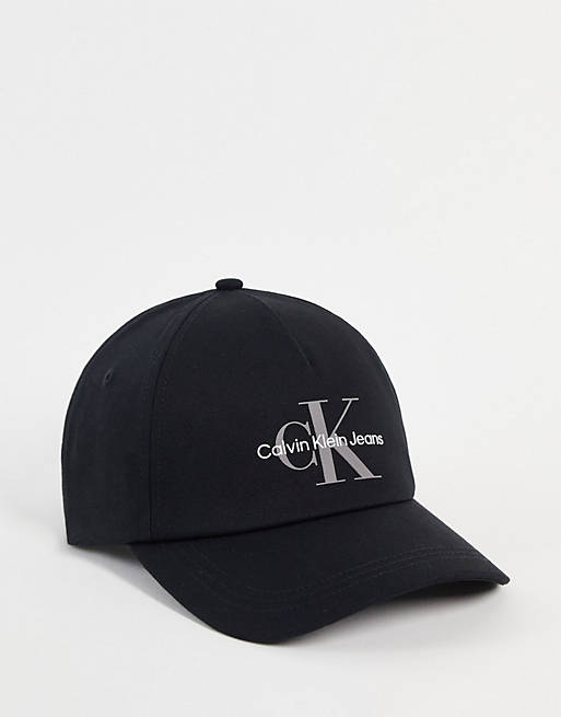 Recollection tilbagebetaling kirurg Calvin Klein Jeans cotton monogram cap in black - BLACK | ASOS