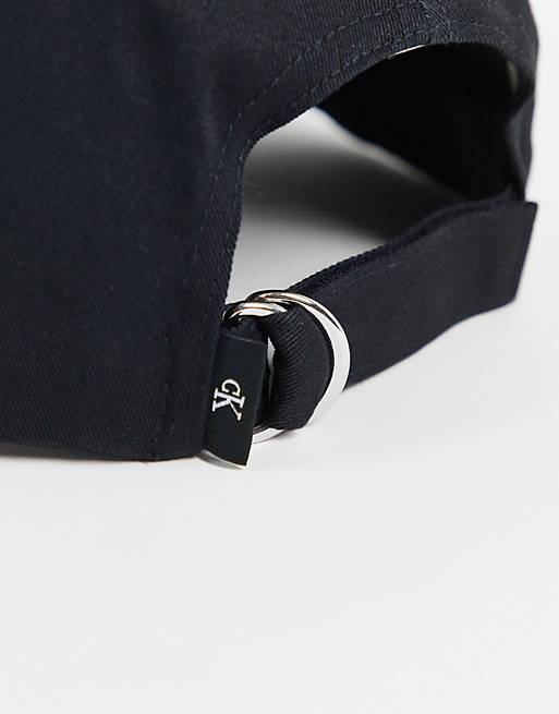 Calvin Klein Jeans cotton monogram cap in black - BLACK | ASOS