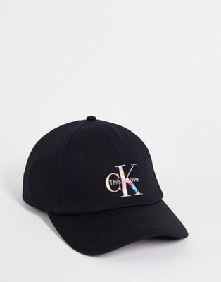 Calvin Klein jeans cotton pride capsule cap in black - BLACK