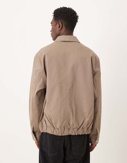 Calvin Klein Jeans cotton utility pocket jacket in taupe , 3 of 5