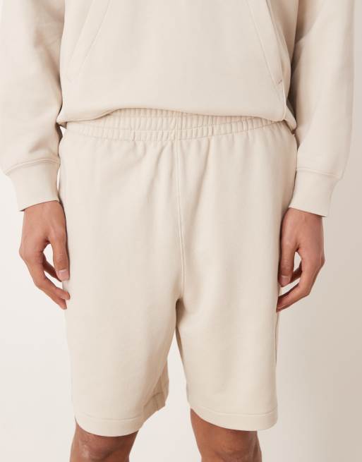 Calvin Klein Jeans - Cremefarvede shorts i terry med mærke - Del af sæt, 5 af 5