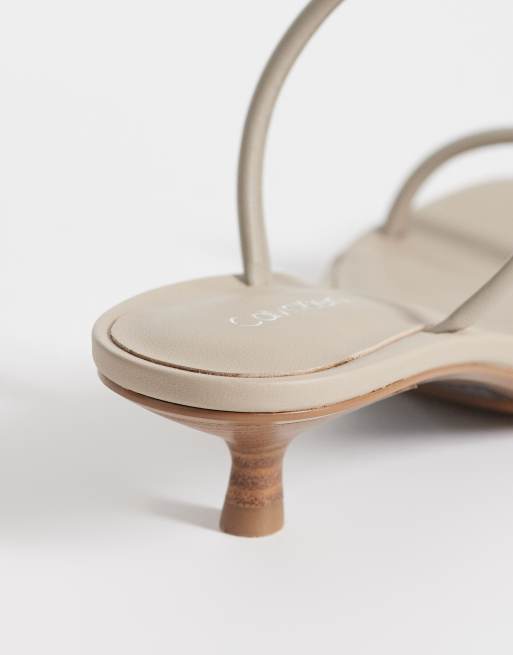 Calvin Klein Jeans - Cremehvide sandaler med dobbelte stropper i læder, 3 af 4