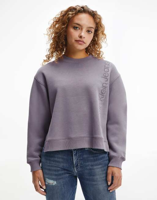 Calvin Klein Jeans crew neck sweater in grey