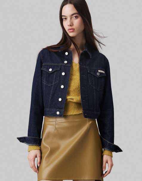Calvin Klein Jeans Cropped 90's denim jacket in denim rinse - view 1