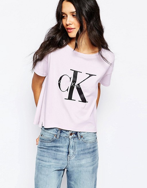 Calvin Klein | Calvin Klein Jeans Cropped Boxy T-Shirt With Logo