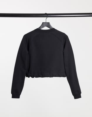 cropped crew neck cardigan